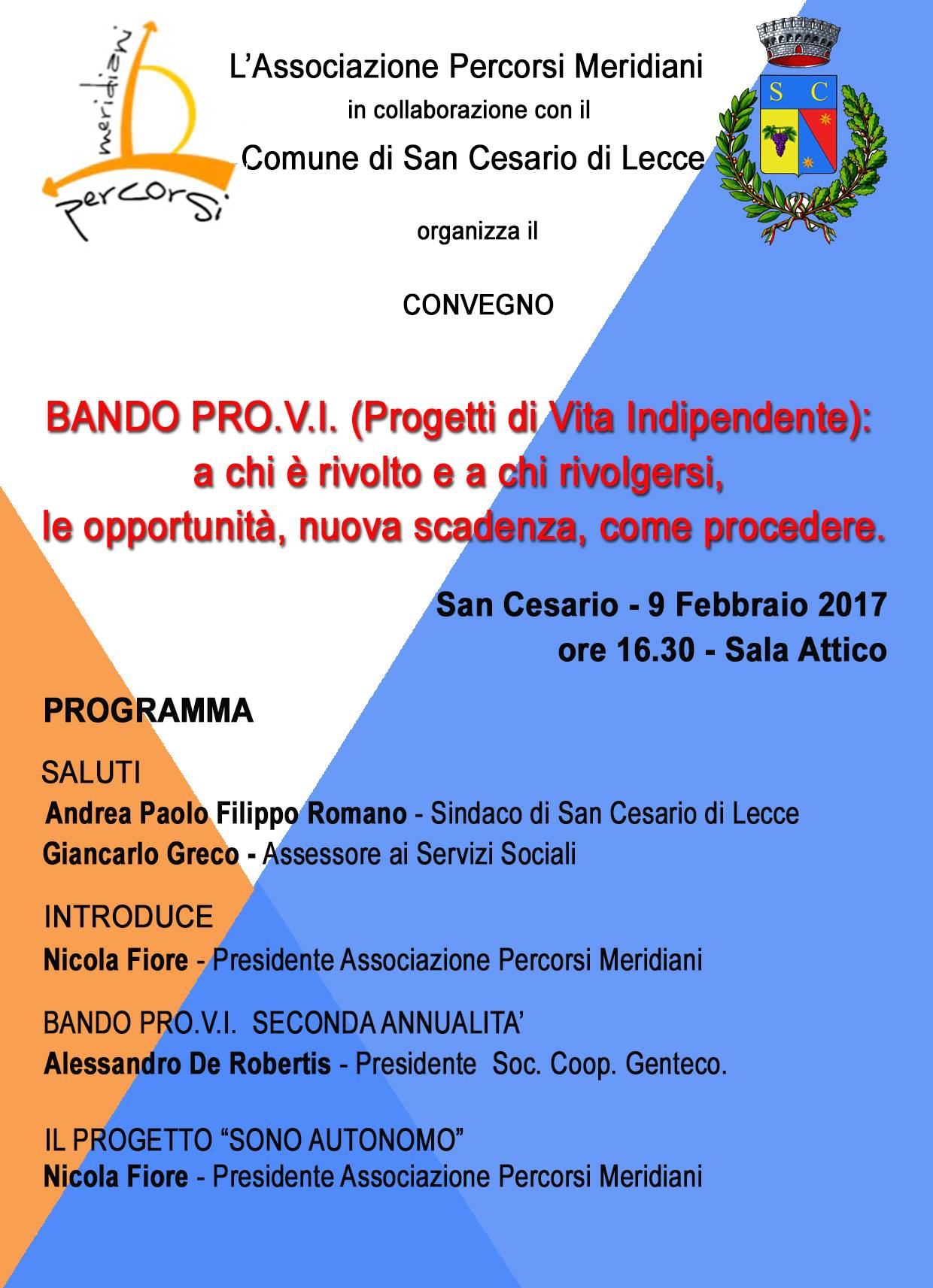 Bando PRO.V.I. 2017 - Evento Informativo